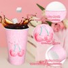 FYSUIMU 50 Pcs Pink Bow Coffee Paper Cups Cherry Bowknot