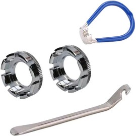 HENWUBEI 4 Portable Bicycle Spoke Wrenches, Universal Forged Steel Bicycle Rim Correction Tool Bicycle Spoke Tool, Spoke Key with Rubber Handle for Adjusting Bicycle Wheel Tension