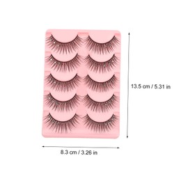 SAFIGLE 5 Pairs Natural Look False Eyelashes with Rhinestones Easy to Apply Fake Lashes for Parties Makeup and Daily Wear Charming Attractive