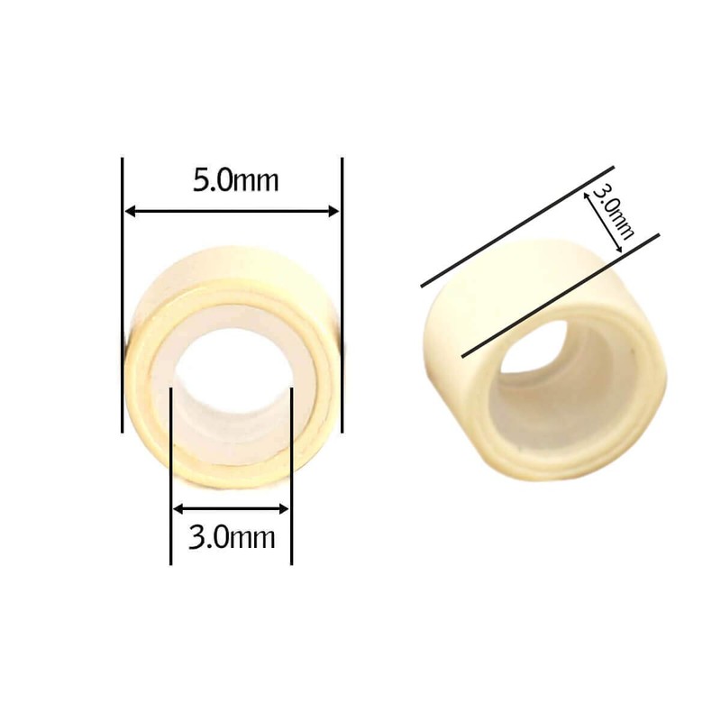 200Pcs Beads Silicone Aluminium Micro Nano Rings 5.0x3.0x3.0 mm Lined