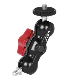 HSU Aluminum Material Double Ball Head Magic Arm with 1/4 Screw on Both Ends Camera DSLR Camcorder Accessories