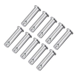sourcing map Single Hole Fork Bolts 10 mm x 40 mm Flat Head Galvanised Steel Pack of 10