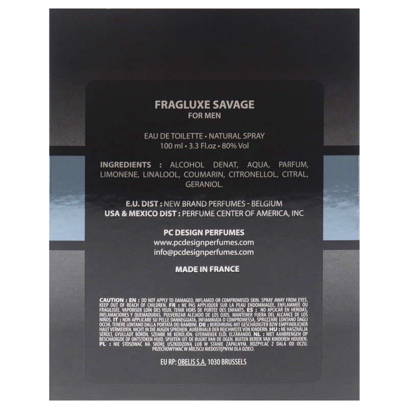 Fragluxe Savage for Men - 3.3 oz EDT Spray