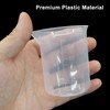 LifCratms 3 Pcs Transparent Lab Measuring Cup, 50ml/1.7oz Plastic Graduated