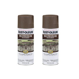 Rust-Oleum 223523-2PK Stops Rust Multi-Color Textured Spray Paint, 12 oz, Autumn Brown, 2 Pack