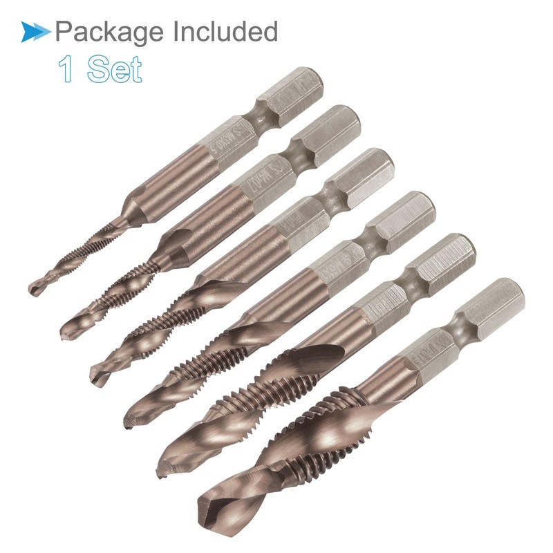CoCud Metric Combination Drilling and Tapping Tool Set, M3 M4