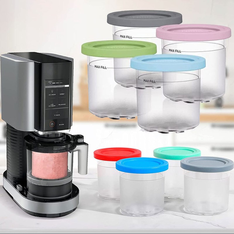 Ice Cream Pints Transparent Reusable Pints Homemade Ice Cream Container