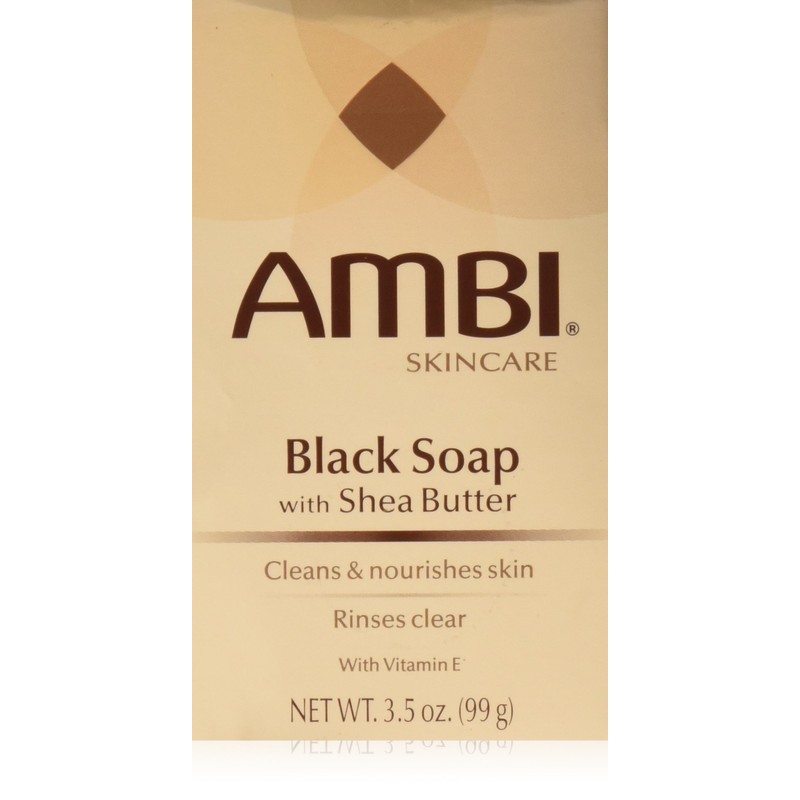 Ambi Skincare Black Soap with Shea Butter, 3.5 Oz (Pack