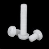 CONPHERON Plastic Screws Phillips Round Head Machine Screws Bolts White
