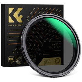 K&F Concept Nano-X ND Filter 52 mm Magnetic Variable Grey Filter ND2-32 (1-5 Stop) Neutral Density Filter with Magnetic Lens Adapter