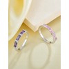 PYNZY Stackable Rings 925 Sterling Silver Ring for Women, Eternity