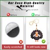 Leather Keychain Holder Case Compatible with AirTag,Cute Protective Cover with