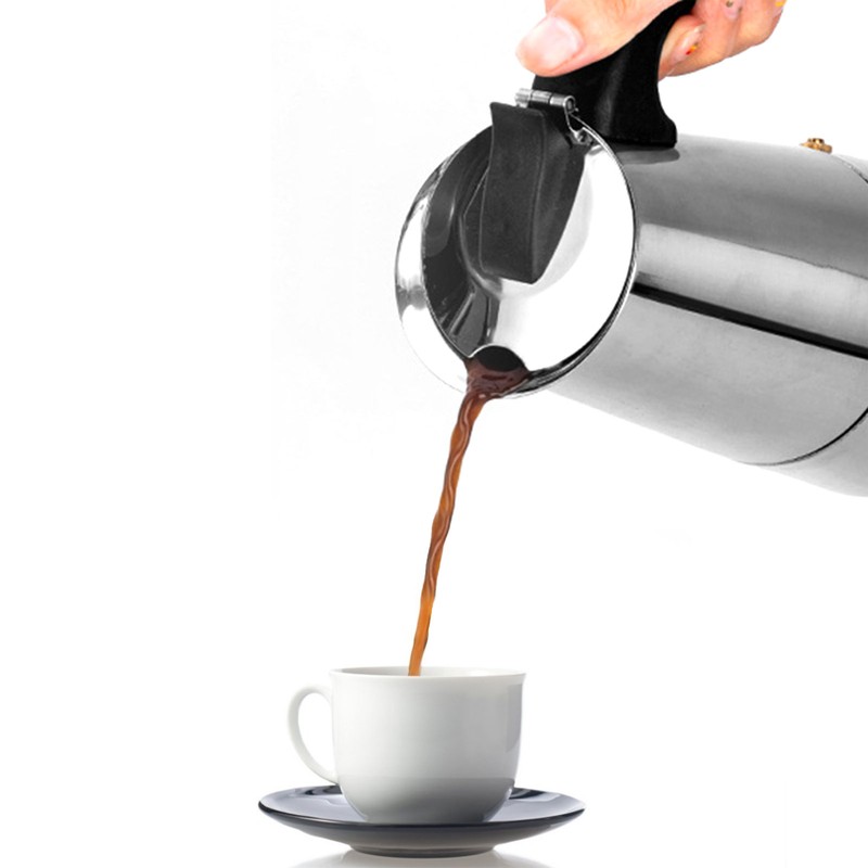 Stovetop Coffee Maker Pot Drip Type Large Capacity Stainless Steel