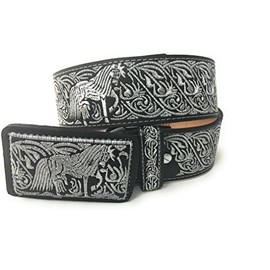 CINTO CHARRO BORDADO. WESTERN BELT. CINTURON VAQUERO PITIADO (34)