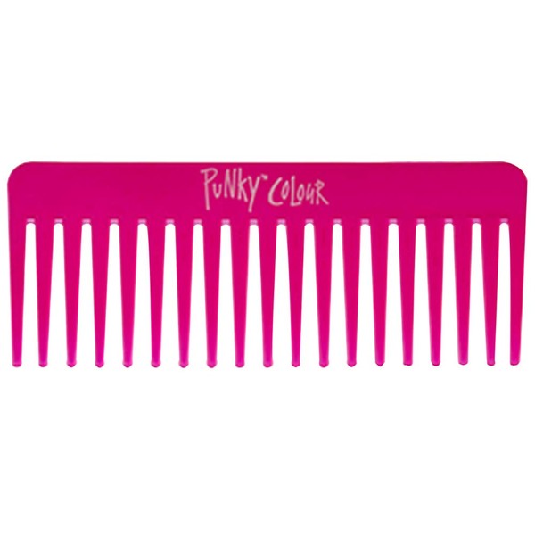 Punky JM Wide-tooth Comb Pink, No Handle Detangler Comb, Detangles Hair, Eliminates Mats, Coils and Prevents Hair Breakage - Works on Wet or Dry Natural, Thick, Wavy, and Curly Hairs