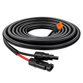 MOOKEERF Solar to XT60i Cable 10AWG with Flame Retardant Protective Sleeving - 5FT Solar Panel to XT60i Adapter Connector XT60i-F Extension Cable for Portable Power Station Solar Generator