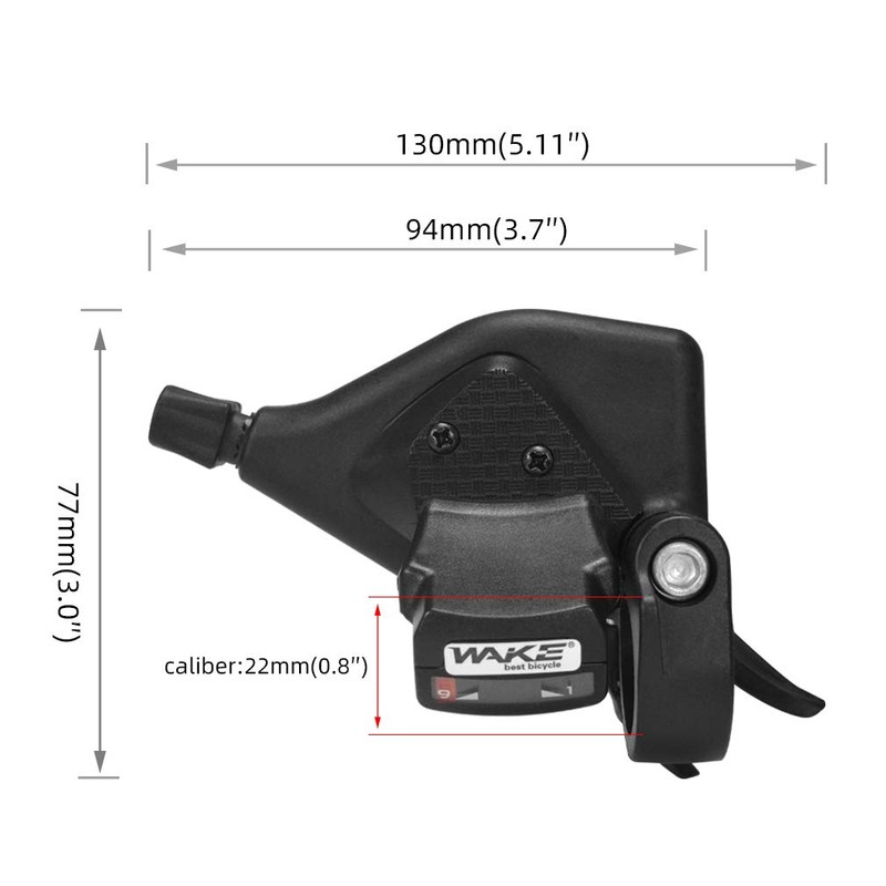 CYSKY Bike Shifter Levers 1 Pair 3x9 Speed Gear Shifter