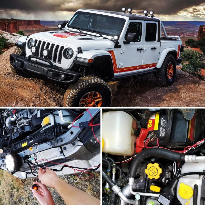 Nilight 2PCS 14 AWG 10 Feet Wiring Harness Extension Kit