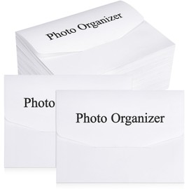 Skyygemm 100 Pcs Acid Free Photo Storage Envelopes White File Envelopes Photo Organizer for 4 x 6 Inch Card Postcard Invitation Wedding Baby Shower Storing Artwork Prints