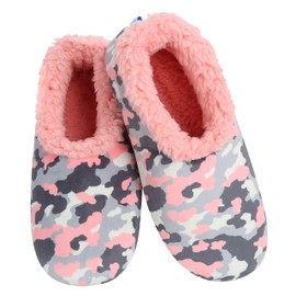 Snoozies Pink Camo - Womens Slippers - Large