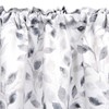Inselnwald Gray and White Floral Printed Valance for Windows, Short