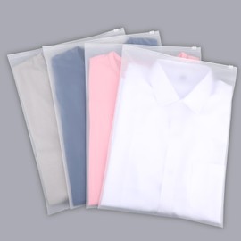 Svaldo Reusable Zip Bags, Pack of 50, 30 x 40 cm Storage Bags, Plastic Bags for Clothes, Frosted Waterproof Bag (Without Ventilation Holes)