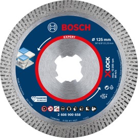 Bosch Professional 1 x Expert HardCeramic X-Lock Diamond Cutting Discs (for Hard Tiles, Hard Stone, Diameter 125 mm, Small Angle Grinder Accessories)