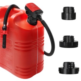 FUELIO Gas Pump for Gas Can - Battery Powered Gas Can Pump: Automatict Shut-off Nozzle, 42 IN Long Hose, 3 Adapters for 4 Size Gasoline Tank