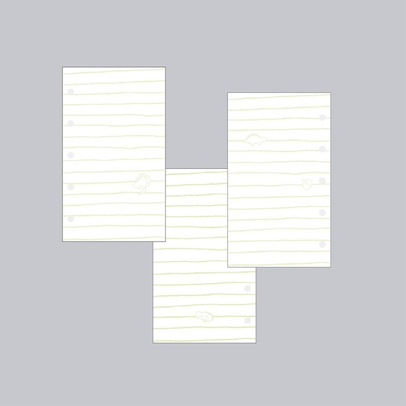 Nagahashi Printing System Notebook Refill, Micro 5 Holes, Horizontal Ruled,
