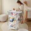 BBLIKE 3-Tier Diaper Caddy Organizer - Rolling Utility Baby Cart
