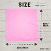 MDSTYLE Plain Bandana, 100% Cotton, 22.0 x 22.0 inches (56