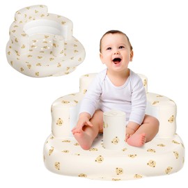 Momsnug Inflatable Baby Seat for Babies 3 Months and Up, Inflatable Baby Chair, Floor Seats for Sitting Up, Baby Seats for Infants, Blow Up Baby Chair with Built in Air Pump