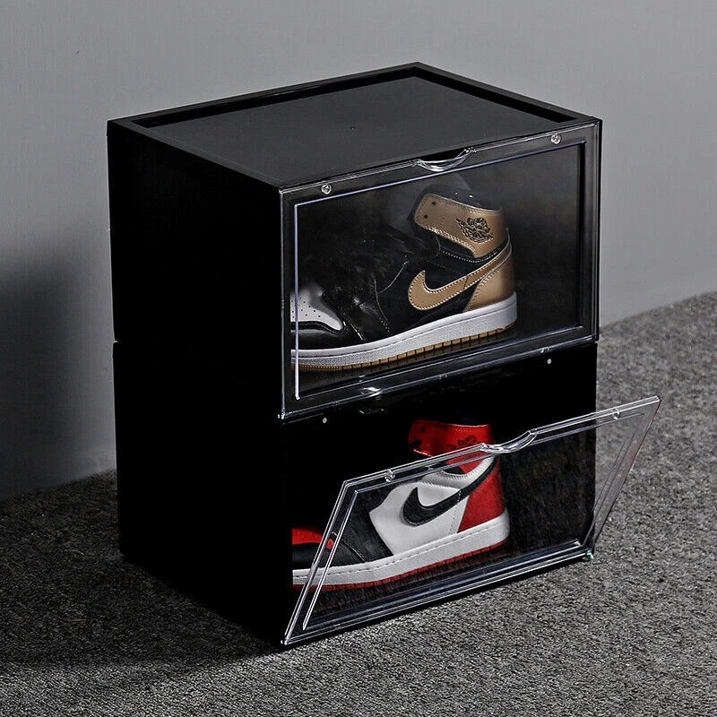 Case Foldable Shoe Box Clear Storage Case Sneaker Container Organizer