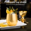 Cocktail Shaker Pineapple Shape Stainless Steel Polished Smooth Surface 500ml