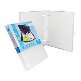 UniKeep 3 Ring Case View Binder with Overlay - 1.0 Inches (Clear)-3 Pack