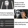 White Charcoal Pencils, Pack of 12 Charcoal Drawing Pencils, Charcoal