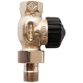 TA Heimeier Thermostat Valve StandardDurchgangsform, Brass Nickel-Plated 3/8 Inch, 2202–01,000