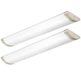 TychoLite Dimmable 4FT LED Kitchen Puff Ceiling Lights, 40W, 4800LM, 4000K, 4 Foot LED Linear Fixture 48 Inch Flush Mount LED Wraparound Shop Light for Garage, Office, Fluorescent Replacement, 2 Pack