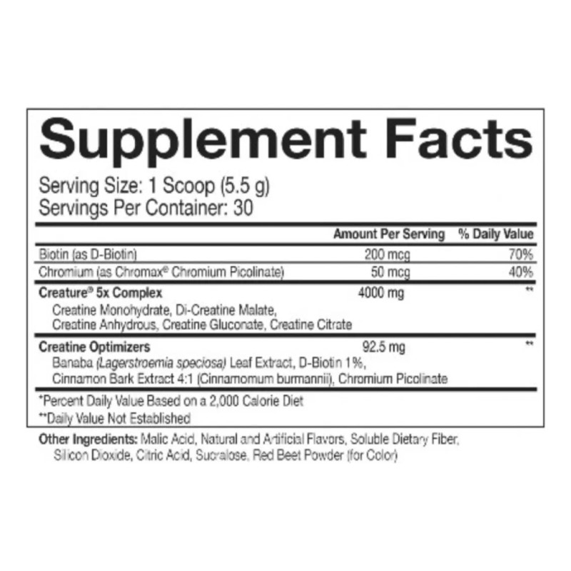 Beast Sport Creatina Creature 30srv 5 Tipos Creatina C/sabor