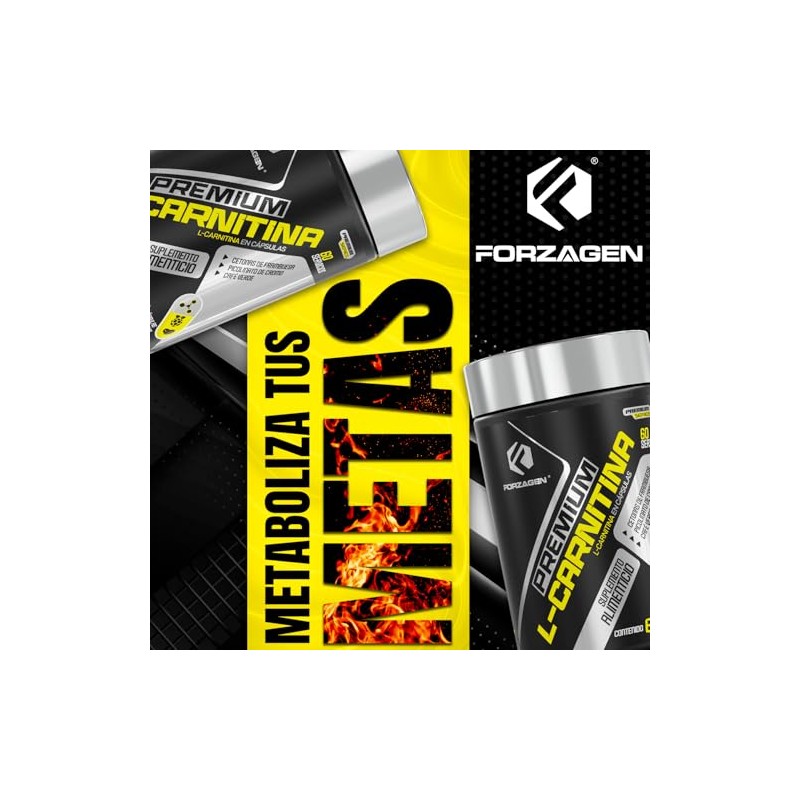 Forzagen Premium L-Carnitina 240 mg de L-Carnitina 60 Servicios Pre-Entrenamiento