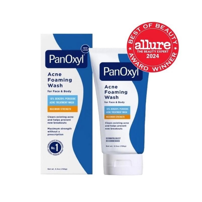 PanOxyl Acne Foaming Wash Benzoyl Peroxide 10% Maximum Strength Antimicrobial,