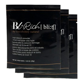 Hair Bleaching Powder for Dark Hair Lightening Blonde Hair Salon Quality Safe at Home (Charcoal 1.05 oz (pack of 3))