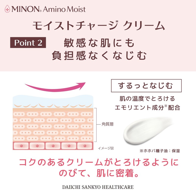 Minon Amino Moisture Charge Cream, 1.4 oz (40 g), Sensitive