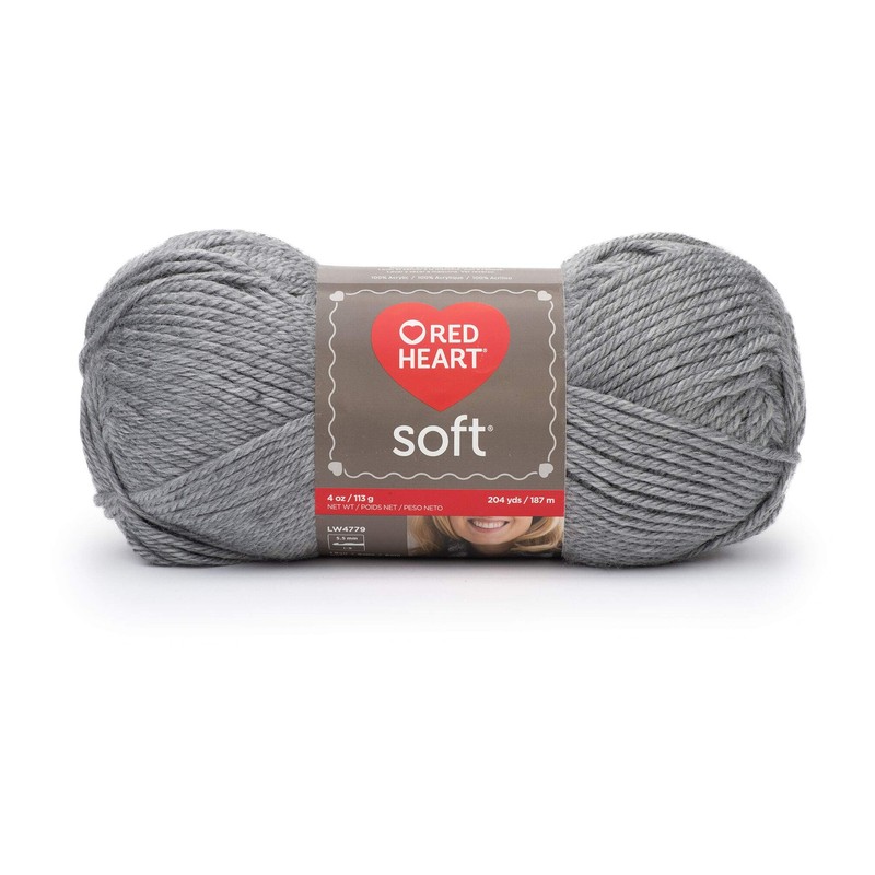 Red Heart E728-9440 Red Heart Soft Yarn - Light Grey