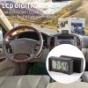 L&T Mini Reloj De Coche Digital Autoadhesivo Con Soporte Lcd