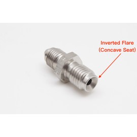Autobahn88 Stainless Steel Brake Hose End Fitting - Inverted Flare AN3 to M10x1.5, 3/8x24-UNF
