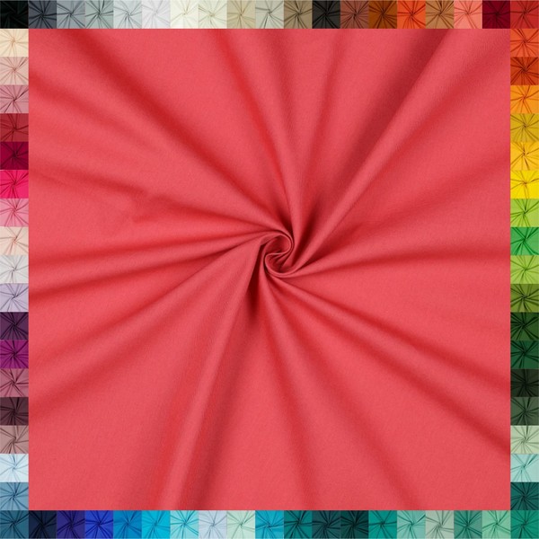 VmG-Store 2 m Cotton Fabric, Plain, 100% Cotton, Oeko-Tex, No