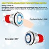 Joinfworld 20 Amp Momentary Push Button Switch 12V Marine Waterproof