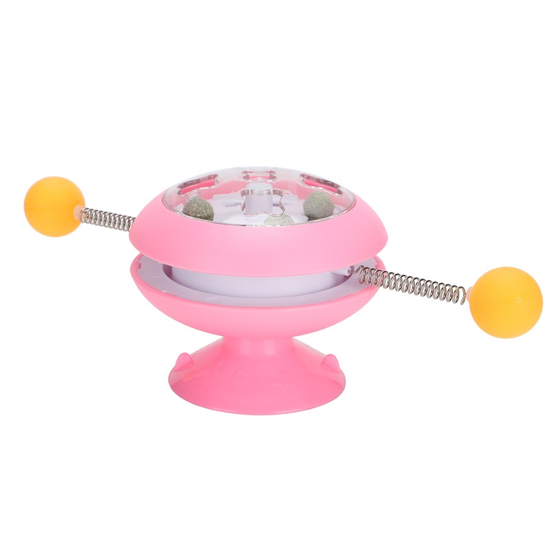 Windmill Spring Interactive Cat Catnip Toy Funny Cat Turntable Teasing