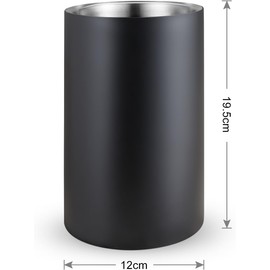 SAG Wine Cooler, No Ice Required (Just Set Cold Bottles), Tabletop Stainless Steel (Hollow Double Wall Construction Keeps Out Air and Keeps Cold Temperature), Champagne Cooler, Sake, Carbonated